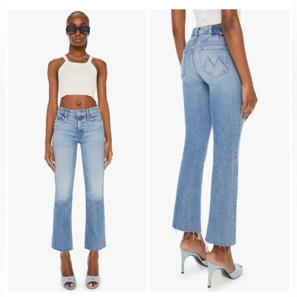 Mother Superior The Outsider Flood Fray Are There Yet Jeans Size 28 Wide Leg - Picture 2 of 8